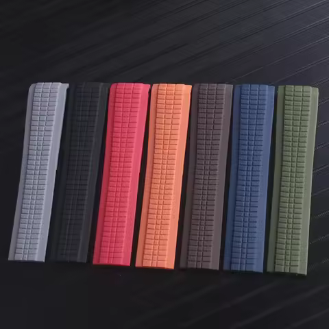 New 21mm Black Blue Green Curved And Silicone Rubber Watchband For PK PHI For 5164a 5167a-001 Watch 