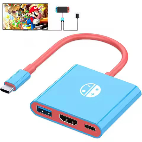 3 in 1 Switch Docking Station Portable TV Adapter 4K/60HZ Support for Nintendo Switch Portable Conso