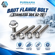 Flange Bolt Bolt M6 x 12 (1.2 cm) Stainless 304 A2-70 (8 key)
