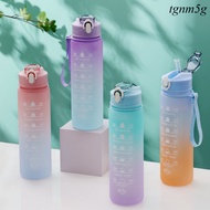 900ml Tumbler Large Capacity Outdoor Mug Frosted Gradient Color Sports Mug
