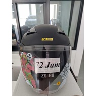 72 HOURS 611 MATT BLACK HALF FACE DOUBLE VISOR