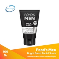 Ponds Men Facial Wash Bright Boost 100G - Brightening Scrub Facial Soap
