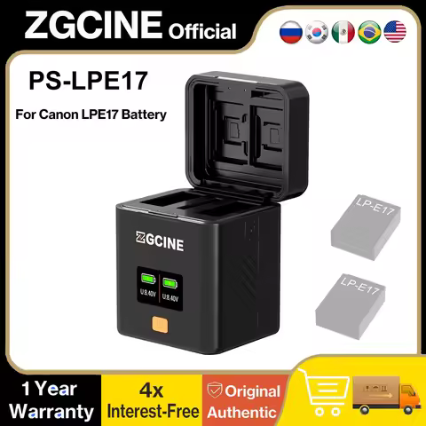 ZGCINE LP-E17 Dual Charging Case Portable Storage Box for Canon R50 R10 R8 RP R100 200DII 850D 800D 