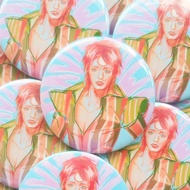 David Bowie Ziggy Stardust Pin Badge