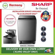 (FREE INSTALLATION - KL &amp; SELANGOR ONLY) SHARP ESX1521/ ESX2021 Fully Auto Washing Machine 15.5kg / 20kg Washer Mesin Basuh 洗衣机
