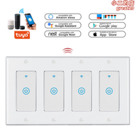 Tuya美規wifi遠程控制四路智能開關手機語音定時觸摸面板智能開關