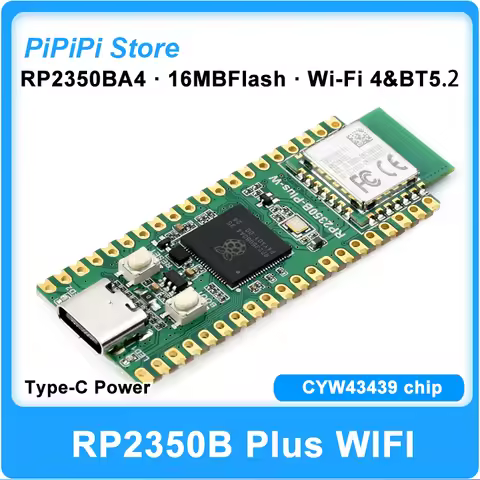 RP2350B Plus W Development Board Equipped with Raspberry Pi Radio Module 2 module WIFI4 BT5 16MB Fla