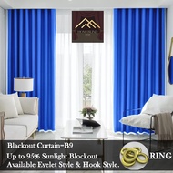 B9 Made Curtain! 95%Blackout Siap Jahit Langsir Langsir RAYA Kain Tebal 100%Polyester Blackout