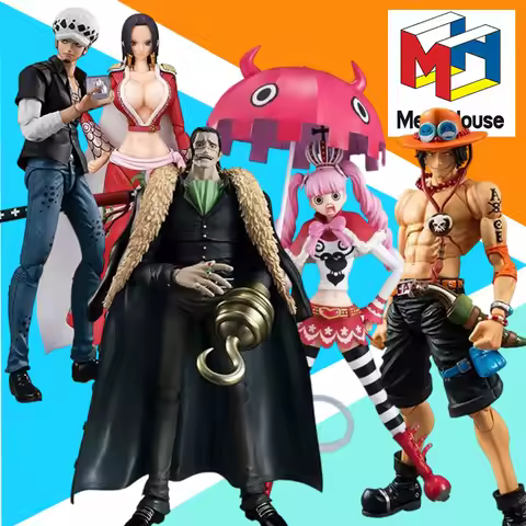 MegaHouse Authentic Variable Action Heroes ONE PIECE D.Trafalgar Law Ver.2&Perona&Sir Crocodile&Boa 