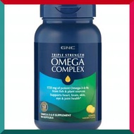 GNC - 三倍強效復合Omega 3-6-9 野生深海魚油檸檬味90粒 心腦血管健康 (參考效期: 01/2025*)
