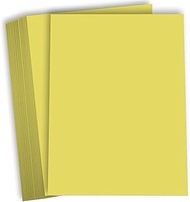 Hamilco Colored Cardstock Scrapbook Paper Vellum 67lb cover 8.5" x 11" Canary Yellow Color Card Stoc