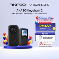 AKASO Keychain 2 - Pocket-Sized Action Camera | 4K30fps Video | 20MP Image | 6 Axis Stabilization | 