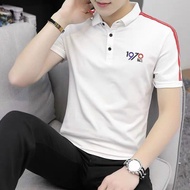 Korean Men's T-shirt Men's Turn-down Collar T-shirt 1970 Beautiful Men's Fashion shop Two