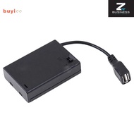 ZS 3XAA Battery Case with Cover and Switch Connected to USB Female Connector USB Female Socket Batte