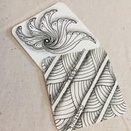 【Imported From Italy】Zentangle Art Premium Square Paper Tiles White 9cm