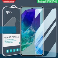Gor Realme C67 / C67 4G tempered glass, transparent, smooth, beautiful glass, reduces fingerprints