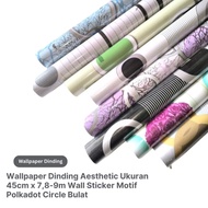 Aesthetic Wall Paper Size 45cm x 7.8-9m Polka Dot Circle Motif Wall Sticker