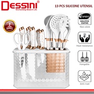 DESSINI ITALY Silicone Utensil Cutlery Turner Spoon Spaghetti Server Ladle Spatula Knife Scissor Kit