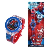Children Spiderman Watch Cartoon Flashing Light Up Digital Spider Man Kids Flash