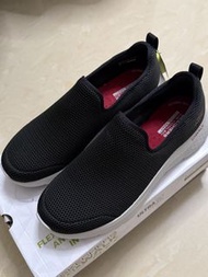 Skechers Air Cooled Goga Mat 黑色網面休閒鞋