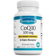 EuroMedica CoQ10 100 mg - Cellular Supplement - Higher Absorption CoQ10 Chewable Supplement - Nutrit