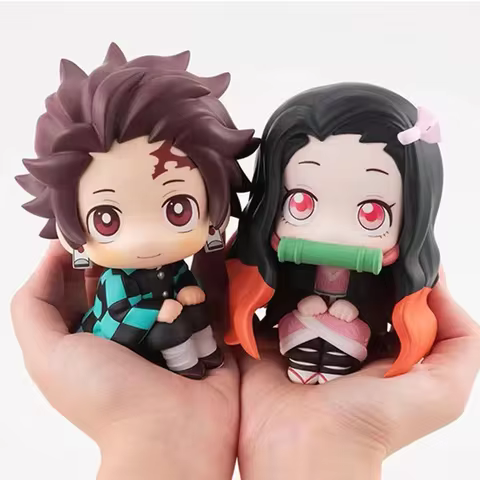 Demon Slayer: Kimetsu no Yaiba figurine Q-version sitting sitting Tanji Ryuya Douzi Anime Model Car 