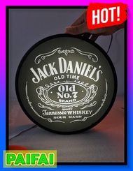 Jack Daniel's ป้ายไฟLED ป้ายไฟ ป้ายเหล้า ป้าย ด้านเดียว ติดผนัง โลโก้ แจ๊คแดเนียล ขนาด 30-40 ซม. lig