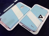 *V&amp;C潮流*原廠Dapad Samsung Galaxy NOTE 3 LTE N9005 藍白 星光紋雙色書本式 側掀式皮套 保護殼 保護套 可加購螢幕保護貼60起