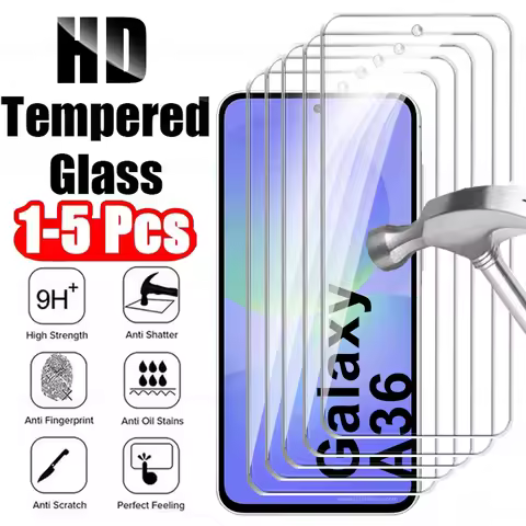 1-5Pcs Tempered Glass For Samsung Galaxy A36 5G Screen Protector Samsung A37 Crystal SamsungA36 Sams