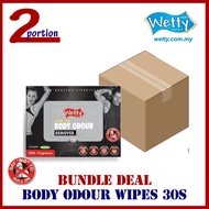 Wetty Menthol Cooling Body Wipes / Tena Body Wet Wipes 30s