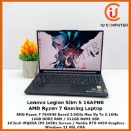 LENOVO LEGION SLIM 5 16APH8 AMD RYZEN 7 7840HS 16GB DDR5 RAM 512GB NVME SSD RTX-4050 USED LAPTOP REF
