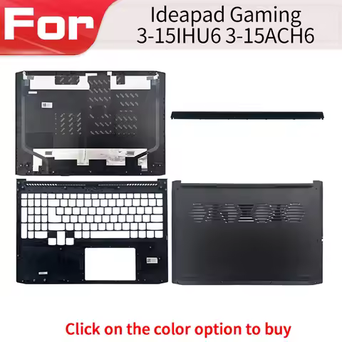 Black New Repalce Cover For Ideapad Gaming 3-15IHU6 3 15ACH6 Laptop Housing Case