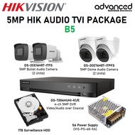 Hikvision CCTV 5MP HIK Audio TVI 4-CH Package B5