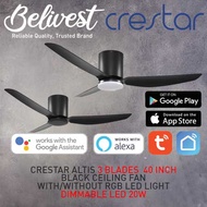 (CLIMATE VOUCHER) Crestar AlTIS+ WIFI SMART Ceiling Fan 3 Blades 40 Inch 46 inch & 52 Inch - White/