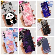For Samsung M34 5G M346B Case F34 E346BAesthetic Cute Panda Transparent Soft Phone Case For Samsung 
