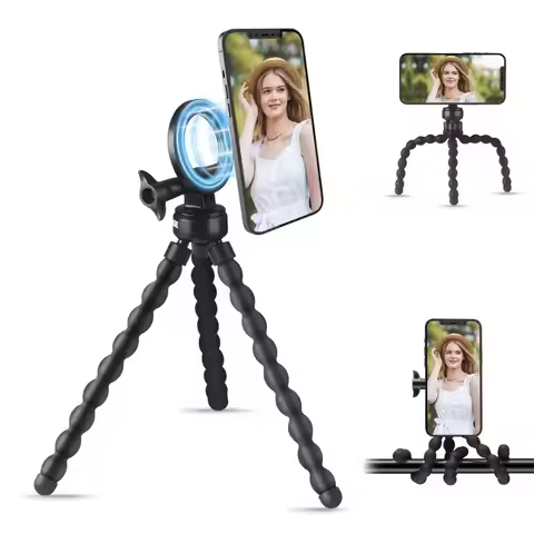 Flexible Octopus Magnetic Tripod 360° Rotation Stable Phone Holder Adjustable Hands-Free Cell Phone 