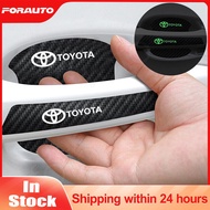 [Toyota] 8Pcs Carbon Fiber Luminous Car Door Handle Bowl Protector Stickers for Toyota Coolant Wish Vios Cross Crown Hilux Passo Altis Camry Harrier Innova Rush Yaris Alphard Hiace Fortuner Vellfire Corolla Avanza RAV4