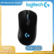Logitech G703 HEROเมาส์เกมไร้สาย Lightspeed Hero 25K พร้อมเซ็นเซอร์ LPOWERPLAY เหมาะกับ Windows Mac 