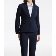 G2000 (With Matching Pants) Basic Navy Blue Women's Suit SLIM FIT Style For Formal Work Blazer Women