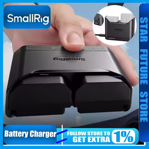 Smallrig 22W Dual Slot Camera Battery Charger NP-FZ100 FW50 LP-E6NH EN-EL15c Compatible with Sony Ca
