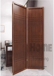 HOME Something - 中式隔斷玄關屏風茶室辦公室客廳遮擋折屏(2塊)*40cm - HS09195_WU_A