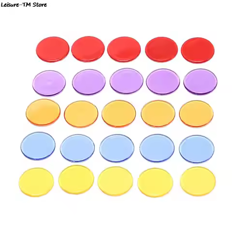 100Pcs/Lot Count Bingo Chips Markers for Bingo Game Cards Plastic Bingo Chips 5 Colors for Classroom