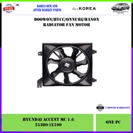 Hyundai Accent MC 1.6 Korea Aftermarket Radiator Fan Motor (25380-1E100)