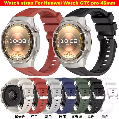 Silicone watch strap For Huawei Watch GT6 pro 46mm watch strap For Huawei Watch GT 6 pro 46mm watchb