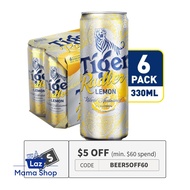 Tiger Radler Lemon Beer Can 6 X 330ML