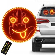 Car LED Fun Emoticon Light Smiley Face Light Rear Window Multifunctional Warning Gesture Light Palm 
