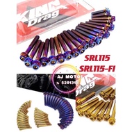 YAMAHA SRL115 / SRL115 FI TITANIUM GOLD ENGINE SCREW SET 115FI SRL LAGENDA 115 CLUTCH MAGNET COVER S