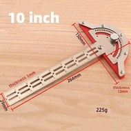 Woodworking Ruler / Penggaris Busur 180° Stainless Steel Protractor Woodworking Angle Edge Ruler / M