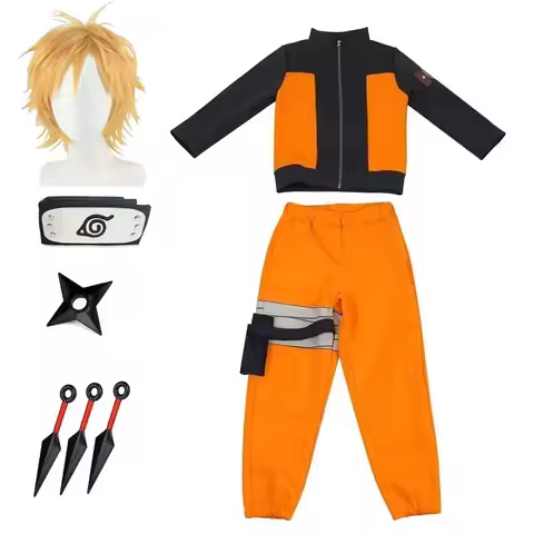 Israel Boys Girls Akatsuki Cosplay Uzumaki Jacket Pants Headband Frog Wallet Uniform Kunai Halloween