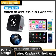 New Pionray 2 in 1 Wireless CarPlay Adapter&Android Auto Wireless Adapter, 5Ghz WiFi Type-C/USB Plug